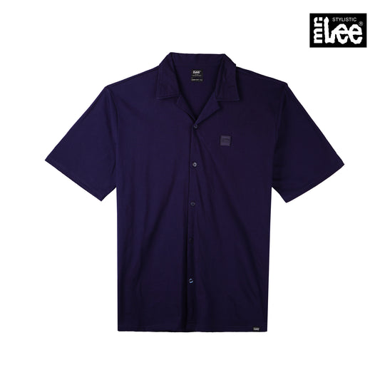 Stylistic Mr. Lee Men's Basic Polo Jersey Button Down Shirt Comfort Fit 149627 (Navy)