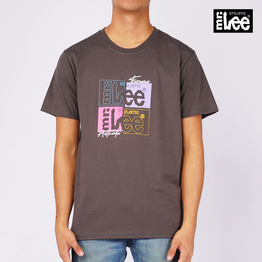 Stylistic Mr. Lee Men's Basic Tees Semi body Fit 154132-U (Gray)