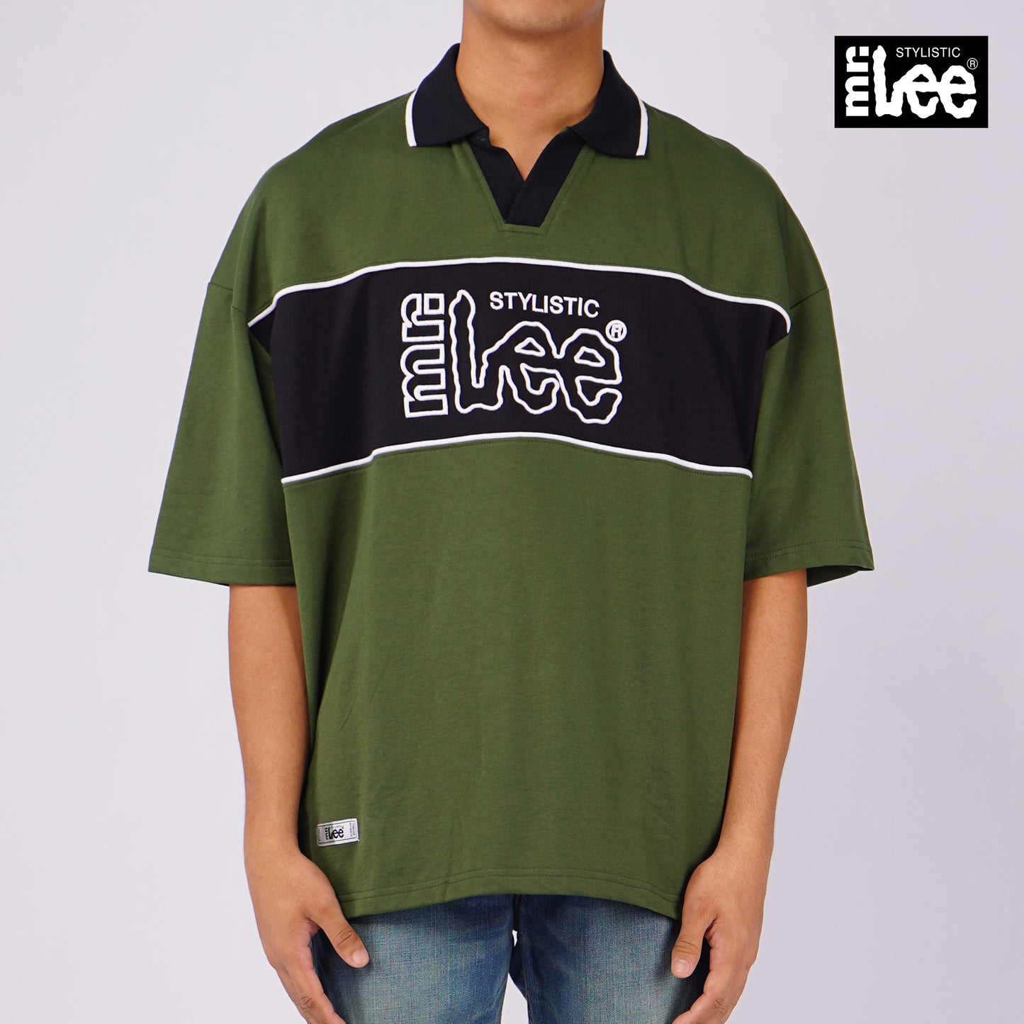 Stylistic Mr. Lee Men's Basic Collared Shirt Oversized Fit 136568 (Fatigue)