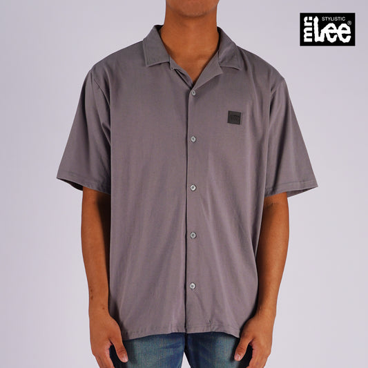 Stylistic Mr. Lee Men's Basic Polo Jersey Button Down Shirt Comfort Fit 149392 (Gray)