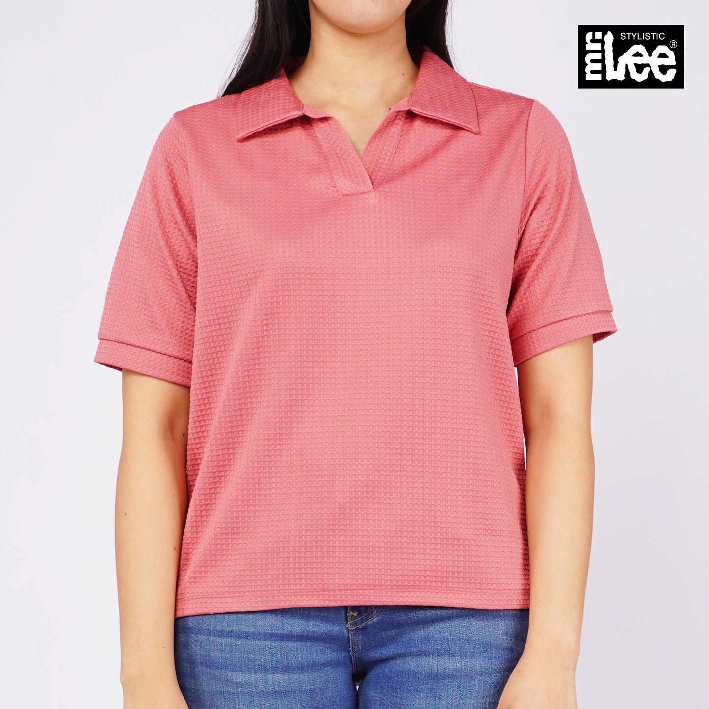 Stylistic Mr. Lee Ladies Basic Tees Boxy Fit 130120 (Pink)