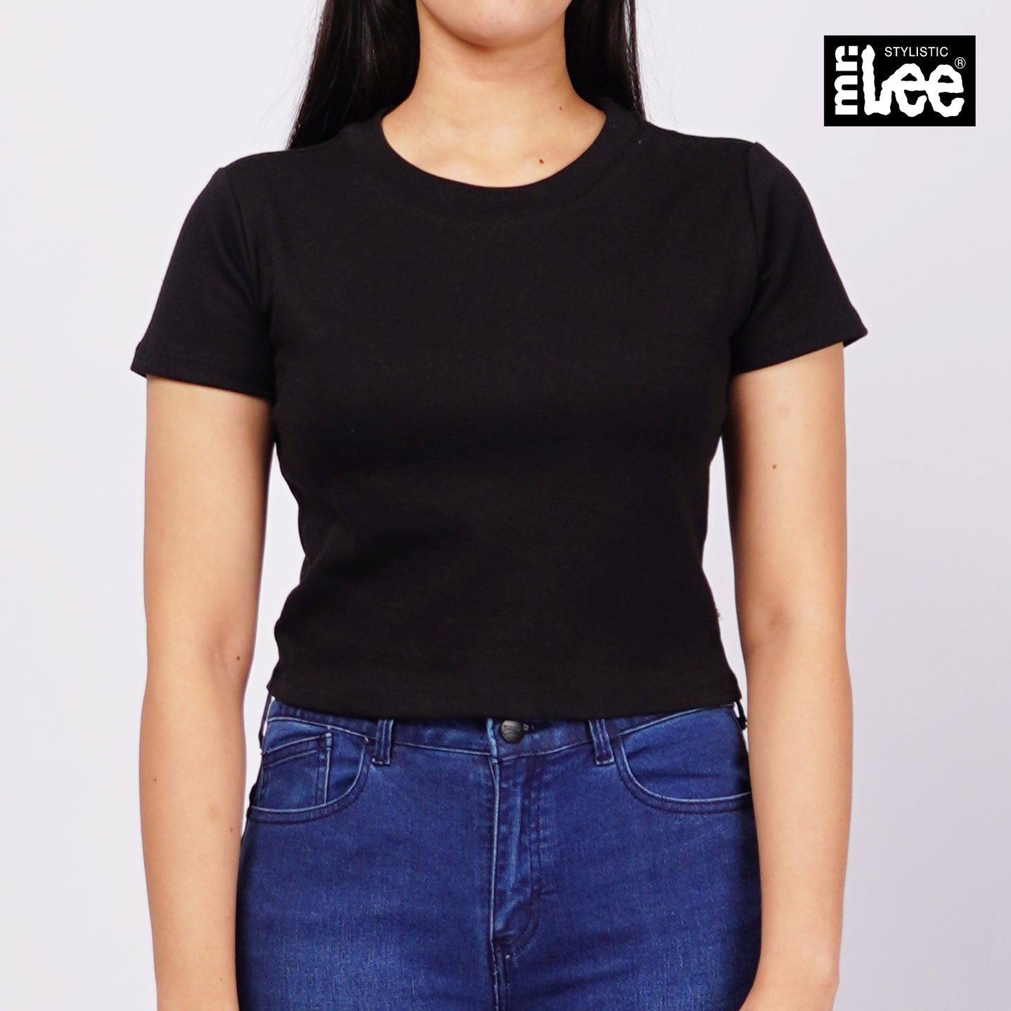 Stylistic Mr. Lee Ladies Basic Tees Boxy Fit 155685-U (Black)