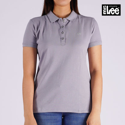 Stylistic Mr. Lee Ladies Basic Collared Shirt Missed Lycra Fabric Regular Fit 113526 (Gray)