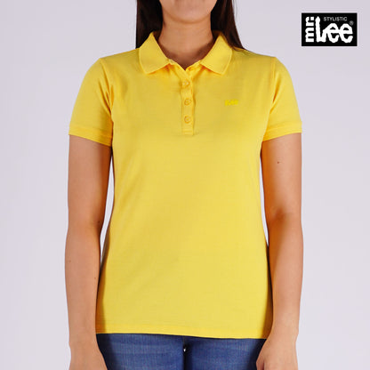 Stylistic Mr. Lee Ladies Basic Collared Shirt Missed Lycra Fabric Regular Fit 113526 (Yellow)