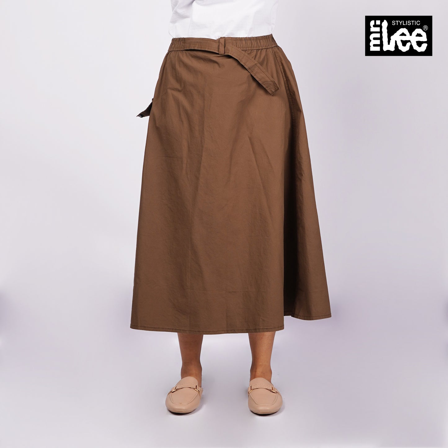 Stylistic Mr. Lee Ladies Basic Non-Denim Skirt 159891 (Taupe)