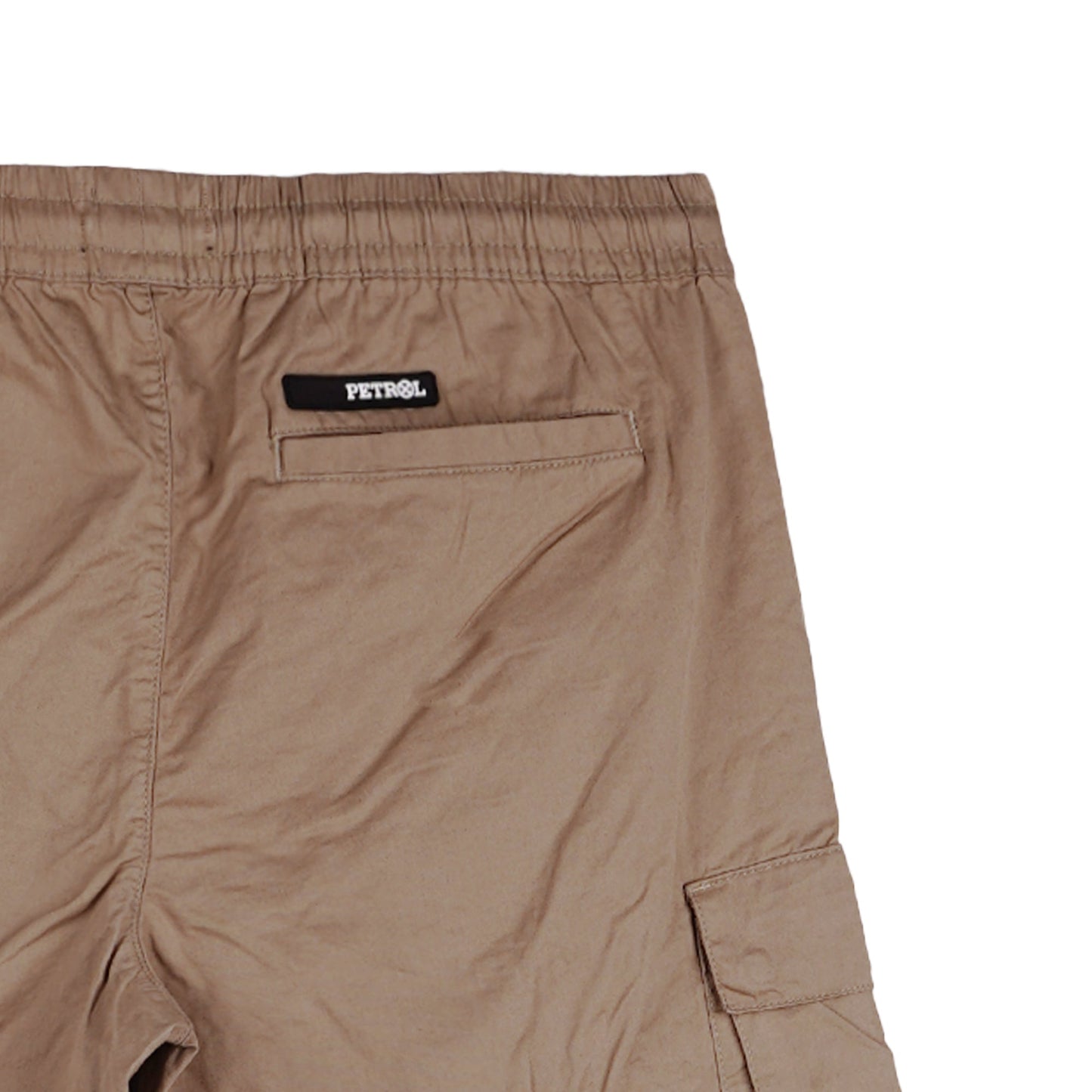 Petrol Men's Basic Non-Denim Cargo Pants Rinse Wash Fabric Mid-Waist 162493 (Light Brown)