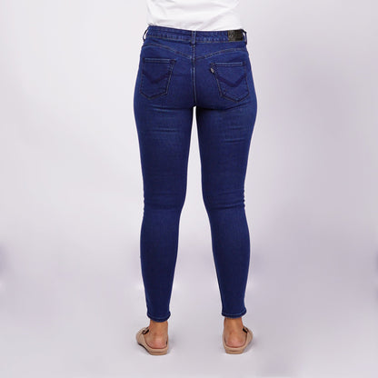 Petrol Ladies Basic Denim Pants Superskinny Fitting Hi-Waist Extreme with Details 162782-U (Medium Shade)