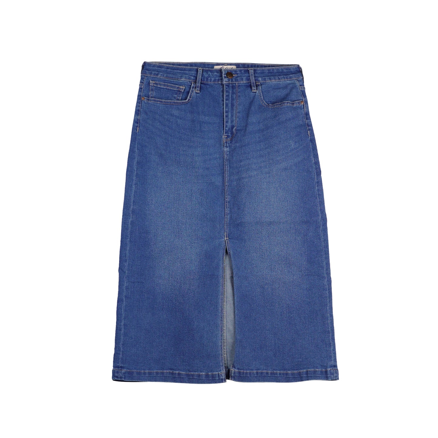 Petrol Ladies Basic Denim Skirt Mid-Waist Extreme with Detail 157819 (Light Shade)