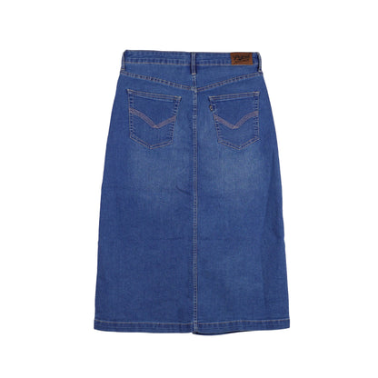 Petrol Ladies Basic Denim Skirt Mid-Waist Extreme with Detail 157819 (Light Shade)