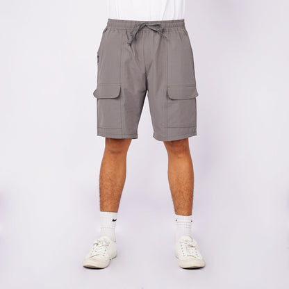 RRJ Men's Basic Non-Denim Cargo Short Regular Fitting Mid-rise 155193 (Dark Gray)