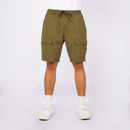 RRJ Men's Basic Non-Denim Cargo Short Regular Fitting Mid-rise 155193 (Fatigue)