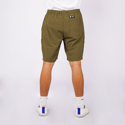 RRJ Men's Basic Non-Denim Cargo Short Regular Fitting Mid-rise 155193 (Fatigue)