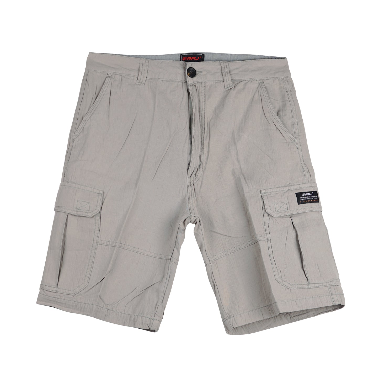 RRJ Men's Basic Cargo Short Regular Fitting Mid-Rise 122648 (Light Gray)