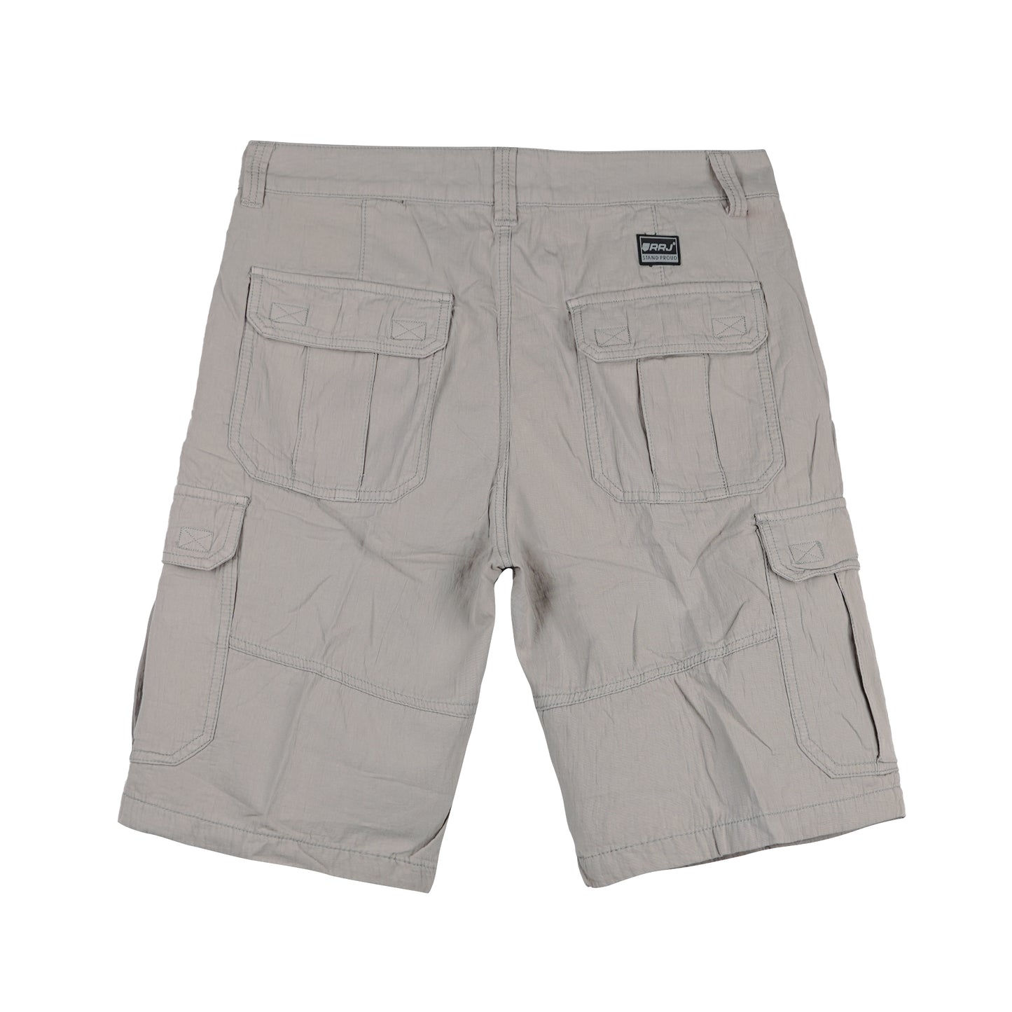 RRJ Men's Basic Cargo Short Regular Fitting Mid-Rise 122648 (Light Gray)