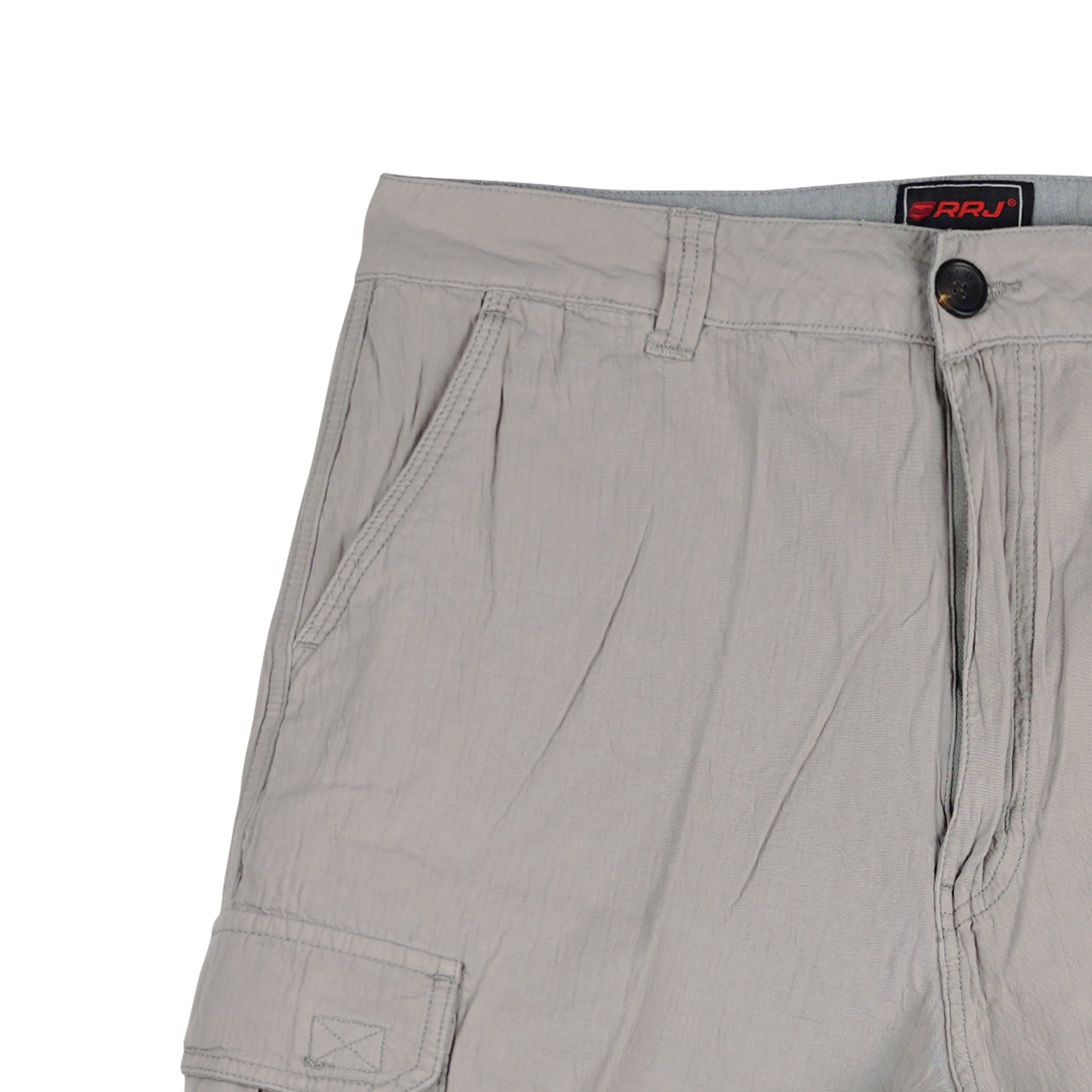 RRJ Men's Basic Cargo Short Regular Fitting Mid-Rise 122648 (Light Gray)