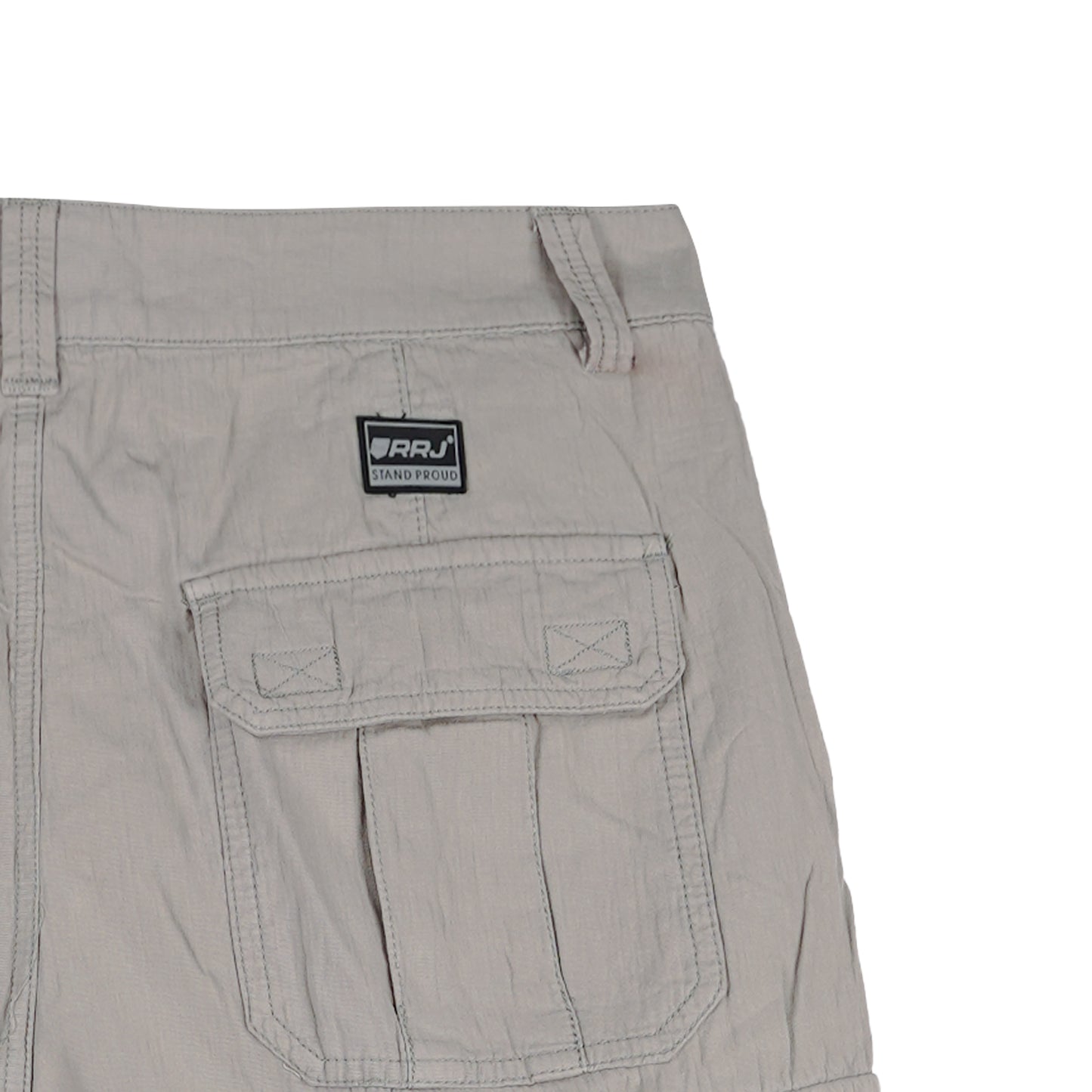 RRJ Men's Basic Cargo Short Regular Fitting Mid-Rise 122648 (Light Gray)