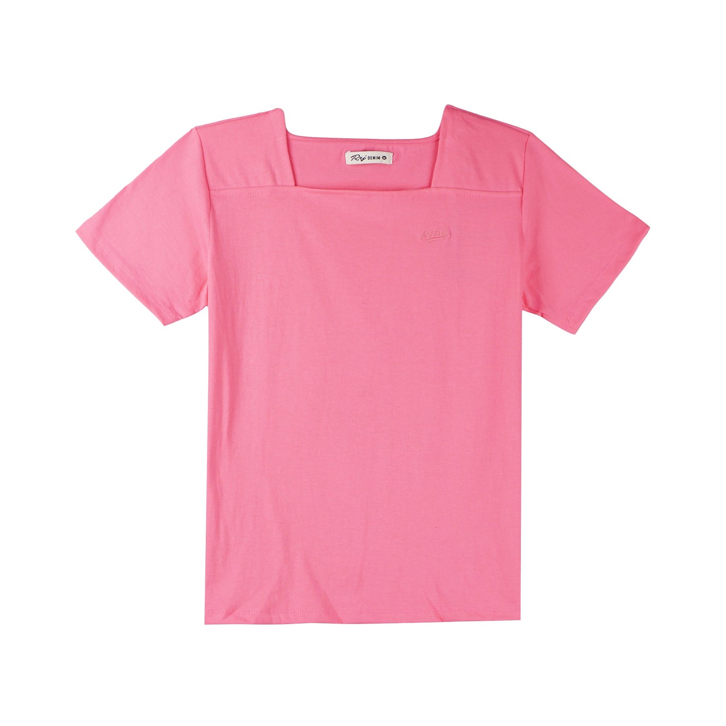 RRJ Ladies Basic Tees Regular Fitting CVC Jersey Fabric 144210-U (Pink)