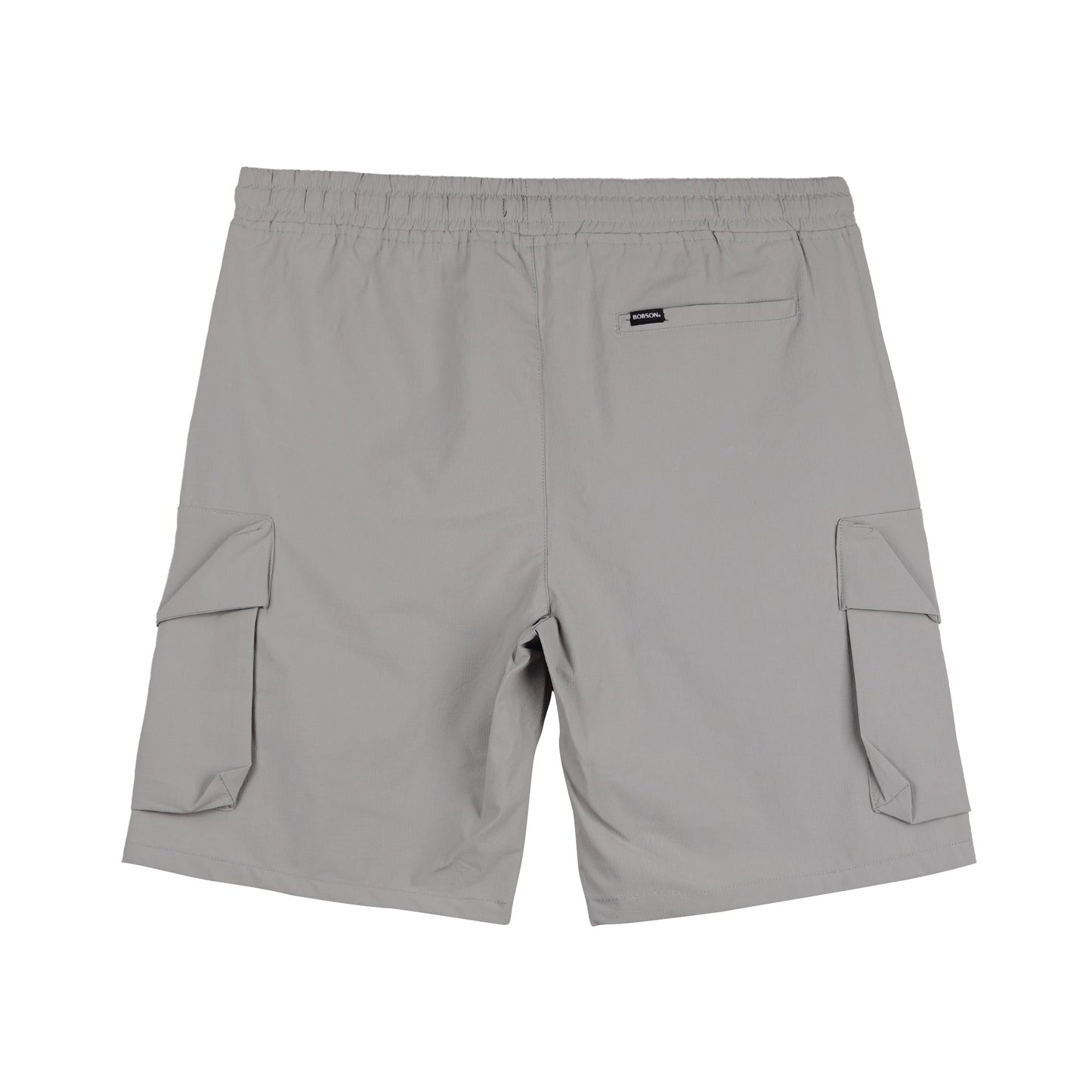 Bobson Japanese Men's Basic Non-Denim Cargo Short Mid Waist 155281 (Light Gray)