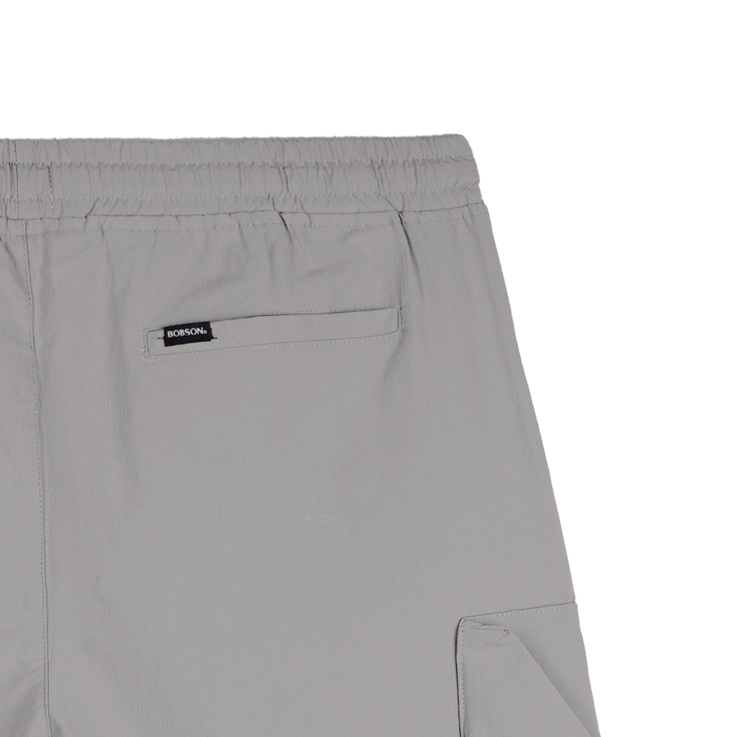 Bobson Japanese Men's Basic Non-Denim Cargo Short Mid Waist 155281 (Light Gray)