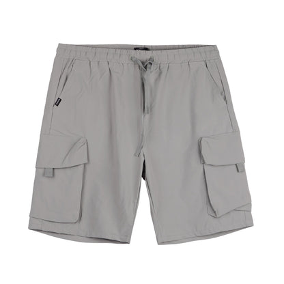 Bobson Japanese Men's Basic Non-Denim Cargo Short Mid Waist 155281 (Light Gray)