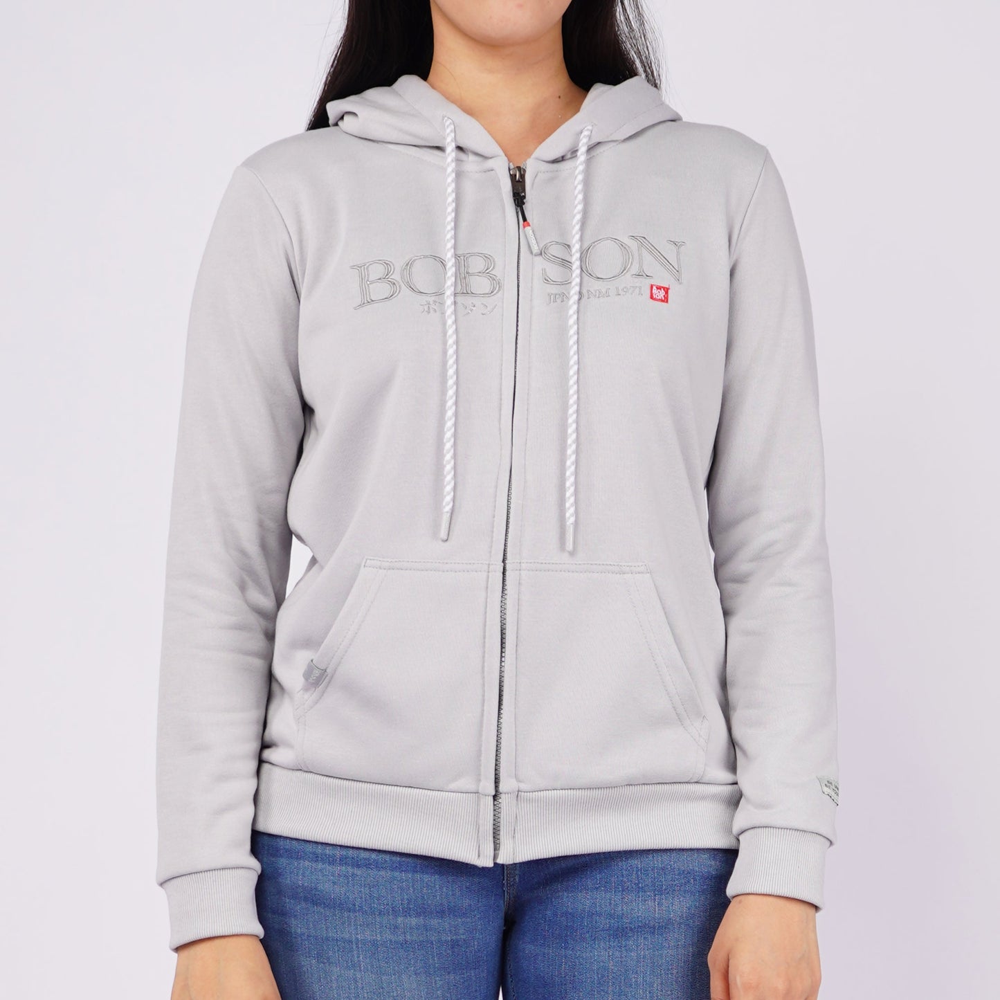 Bobson Japanese Ladies Basic Jacket Regular Fit 121592 (Light Gray)