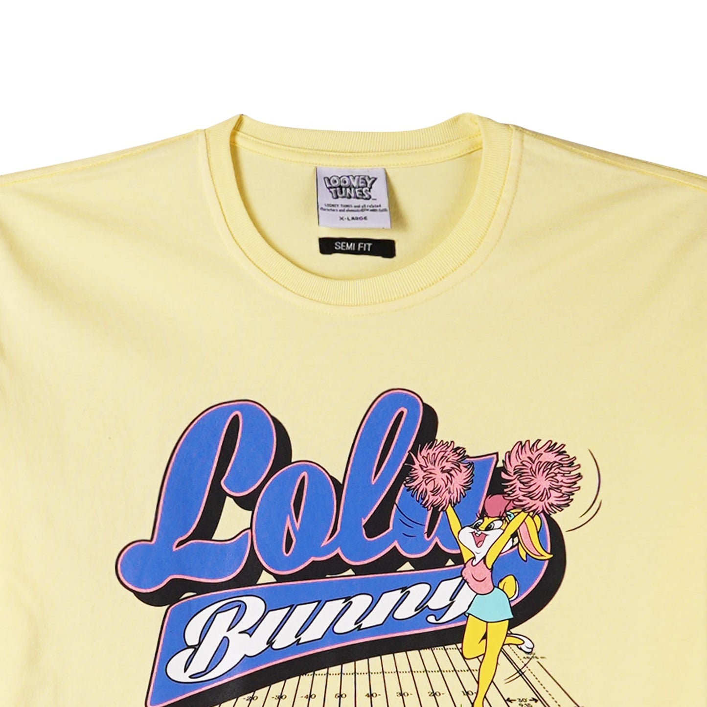 RRJ x Looney Tunes Lola Bunny Men's Basic Graphic Tees Semibody Fitting 161071-U (Light Yellow)