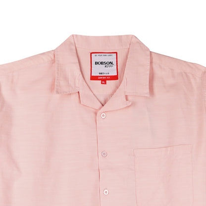 Bobson Japanese Men's Basic Woven Shirt Button Down Comfort Fit 159605 (Pink)