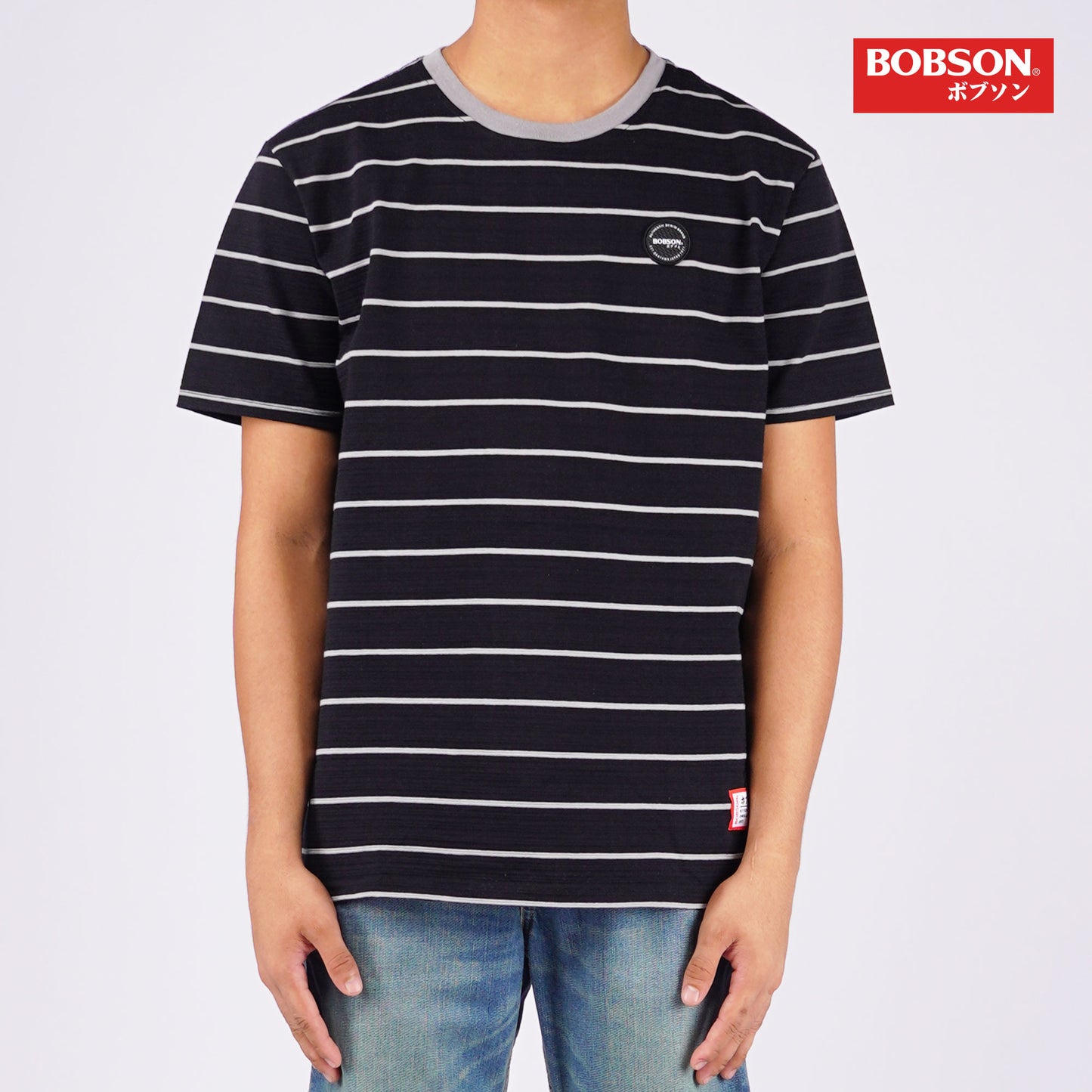 Bobson Japanese Men's Basic Tees Slim Fit 159846 (Black)