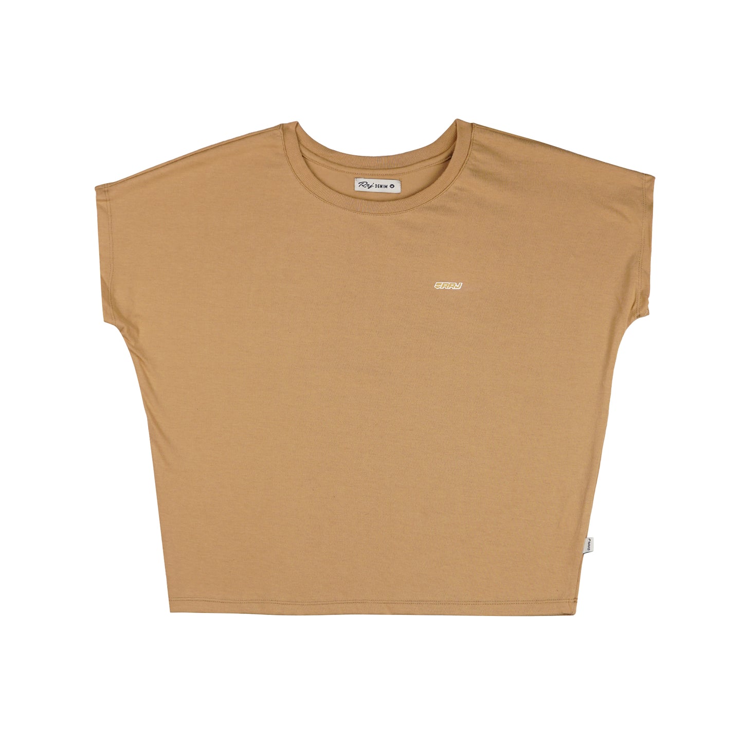 RRJ Ladies Basic Tees Boxy Fitting CVC Jersey Fabric 145713 (Brown)