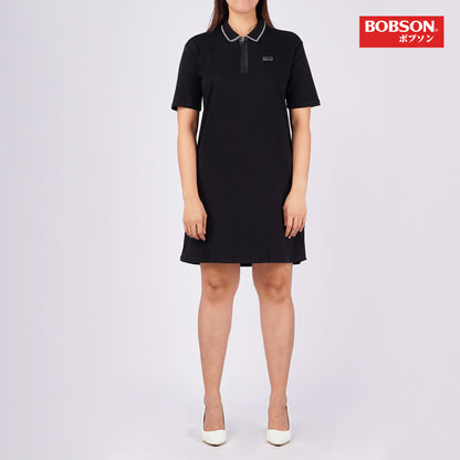 Bobson Japanese Ladies Basic Dress Relaxed Fit 135023 (Black)