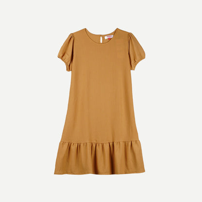 Bobson Japanese Ladies Basic Dress Regular Fit 160662 (Light Brown)