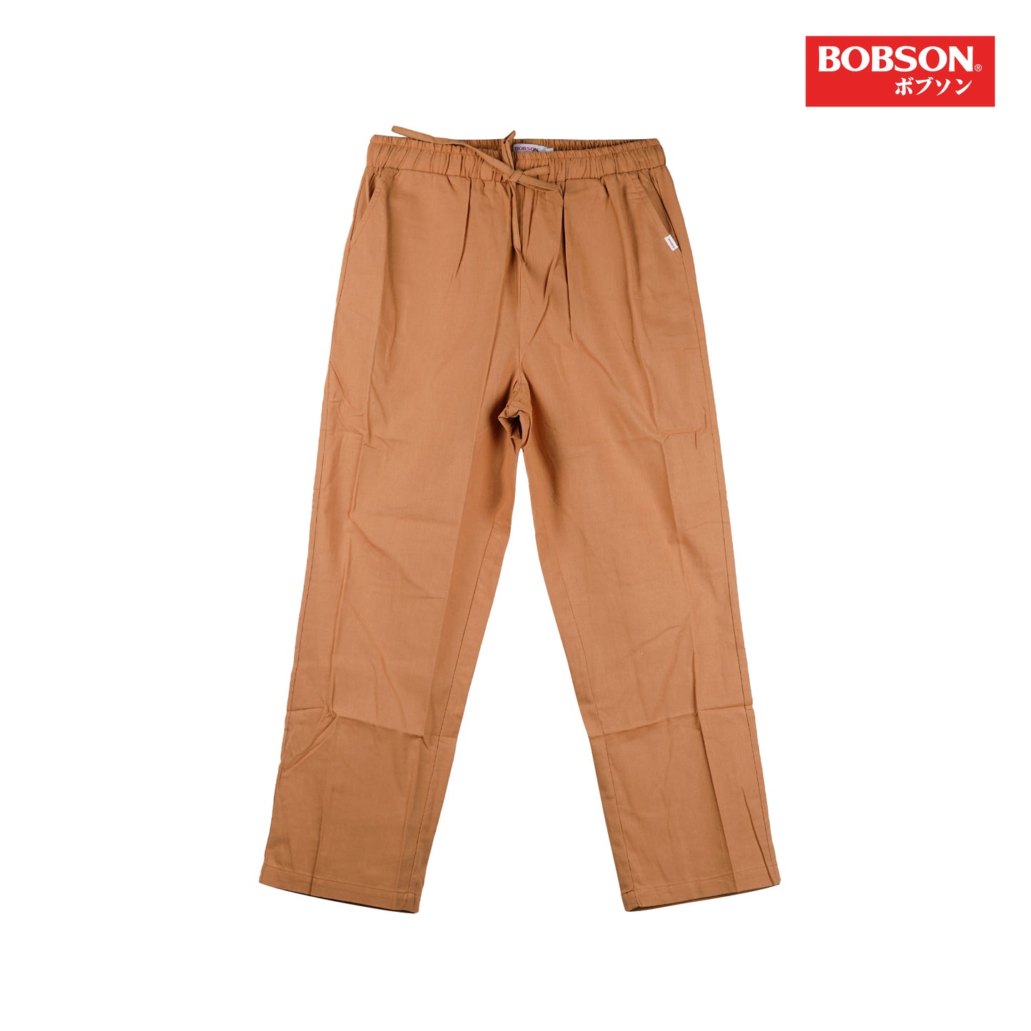 Bobson Japanese Ladies Basic Non-Denim Drawstring Pants 156595 (Brown)