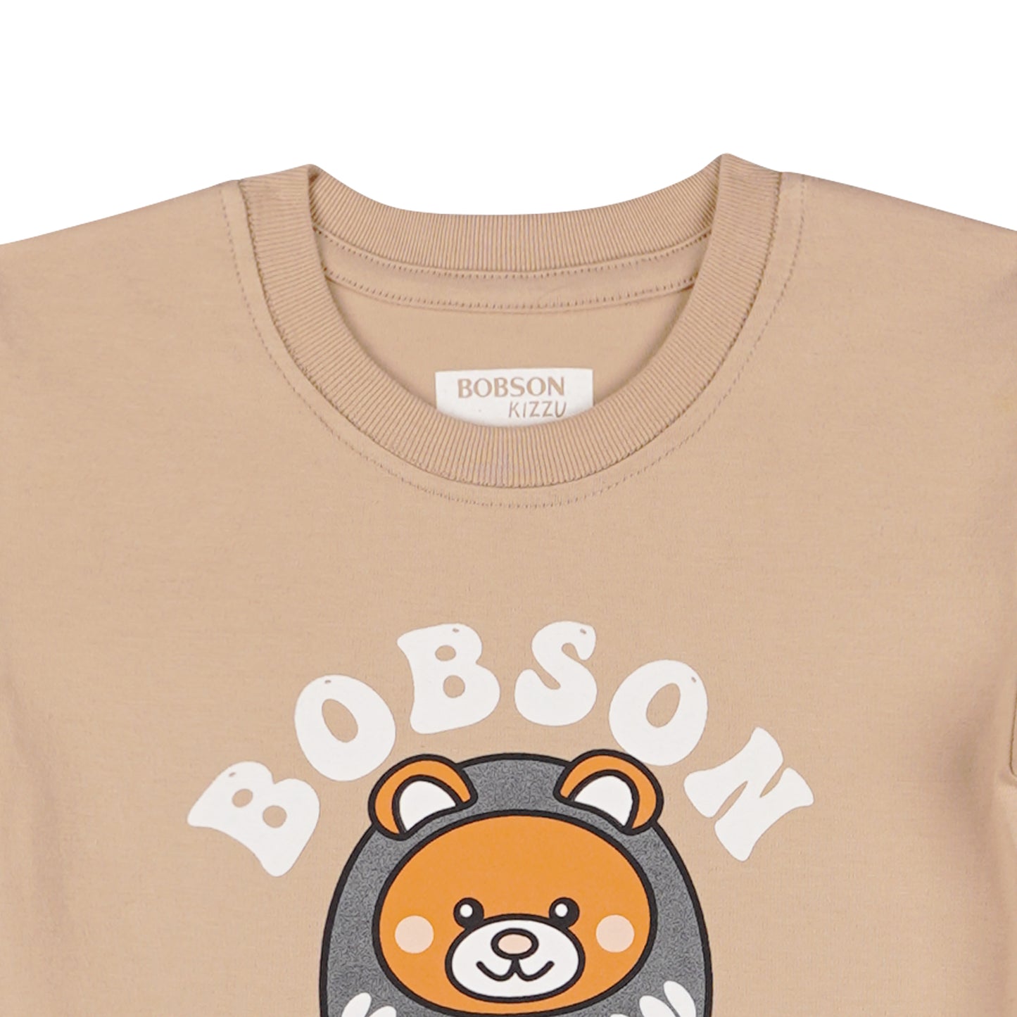 Bobson Japanese Children's Wear Toddler Basic Tees Regular Fit 159687-U (Light Brown)