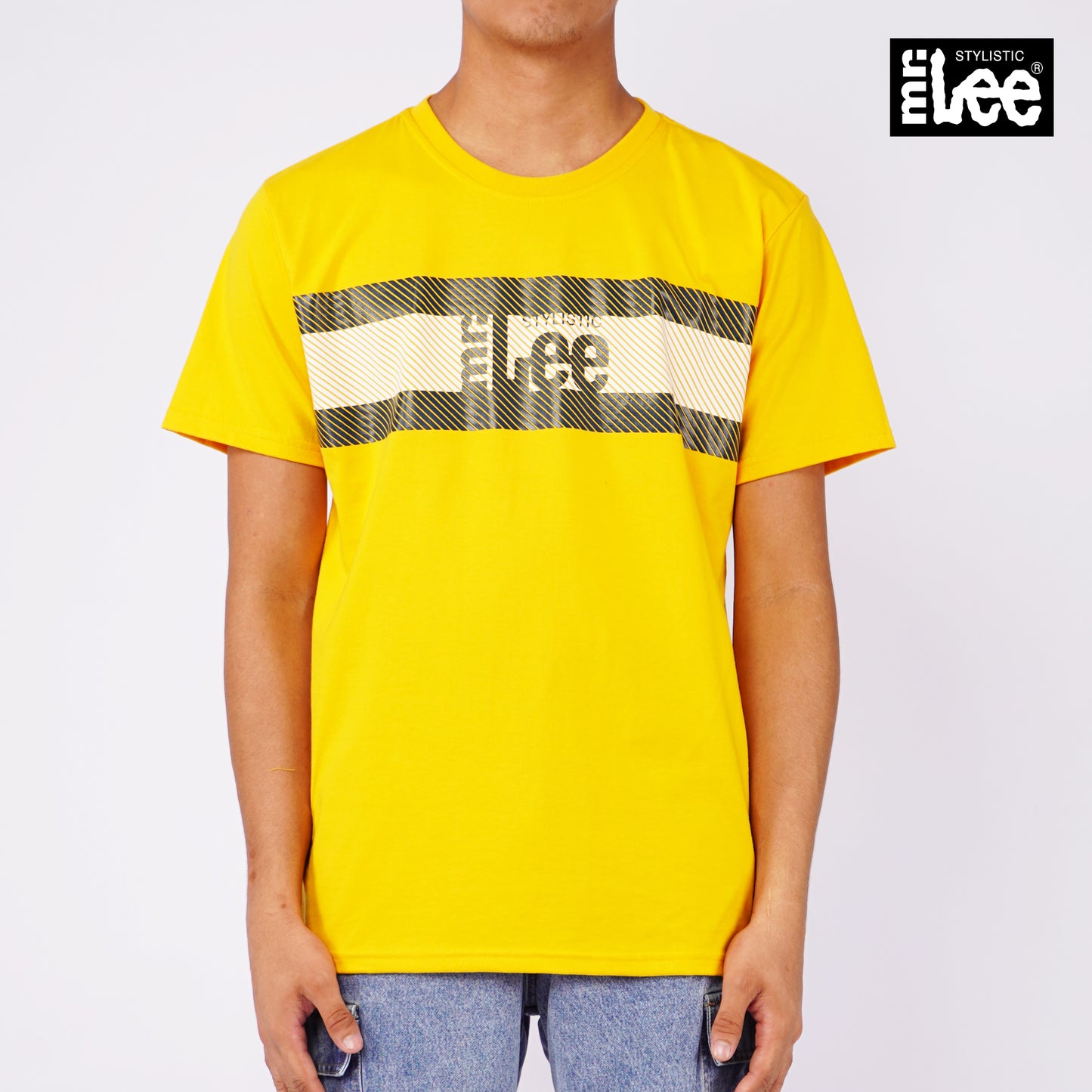 Stylistic Mr. Lee Men's Basic Tees Semi Body Fit 158017-U (Artisan Gold)