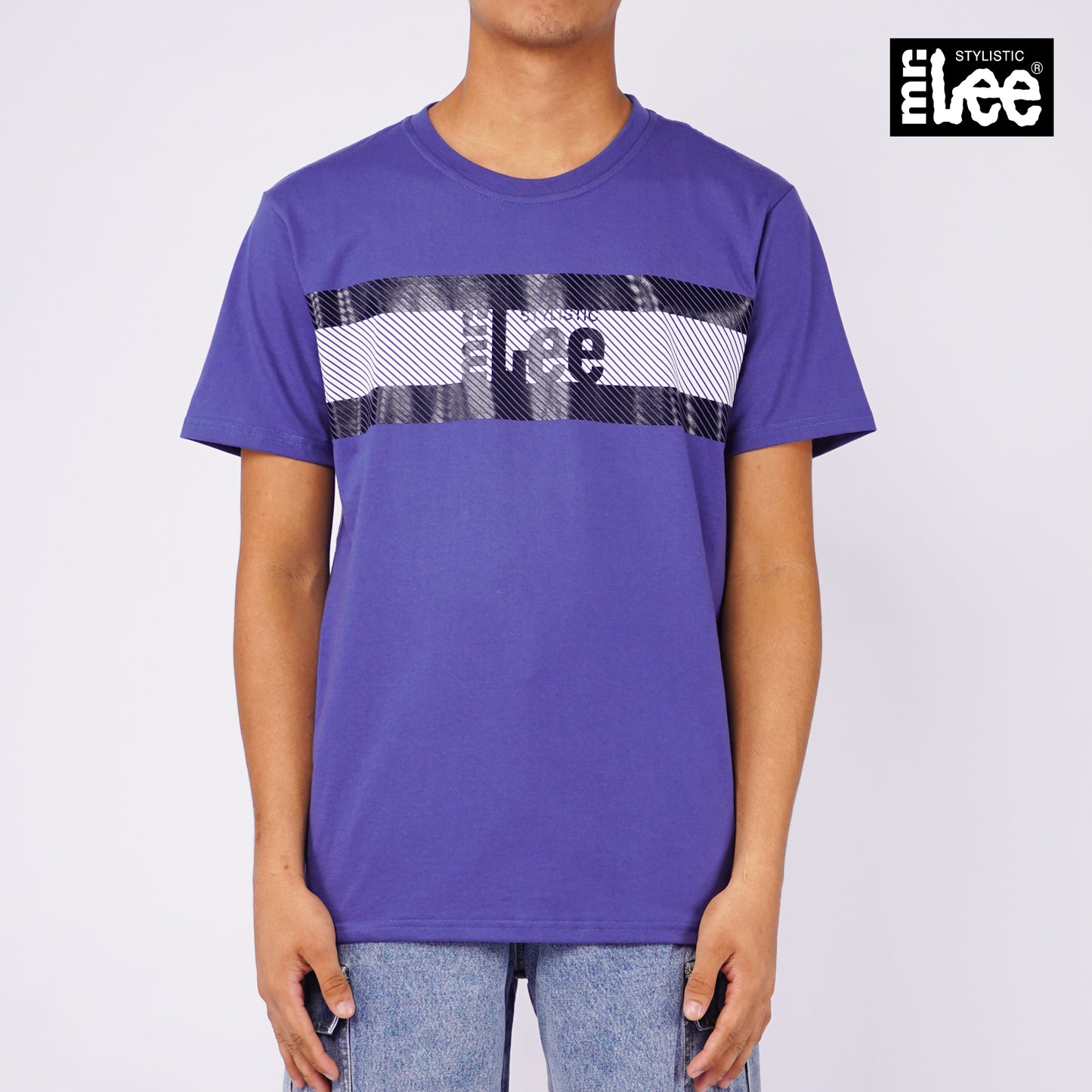 Stylistic Mr. Lee Men's Basic Tees Semi Body Fit 158017-U (Indigo)