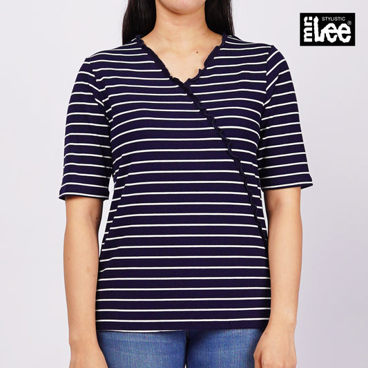 Stylistic Mr. Lee Ladies Basic Tees Regular Fit 109077-U (Navy)