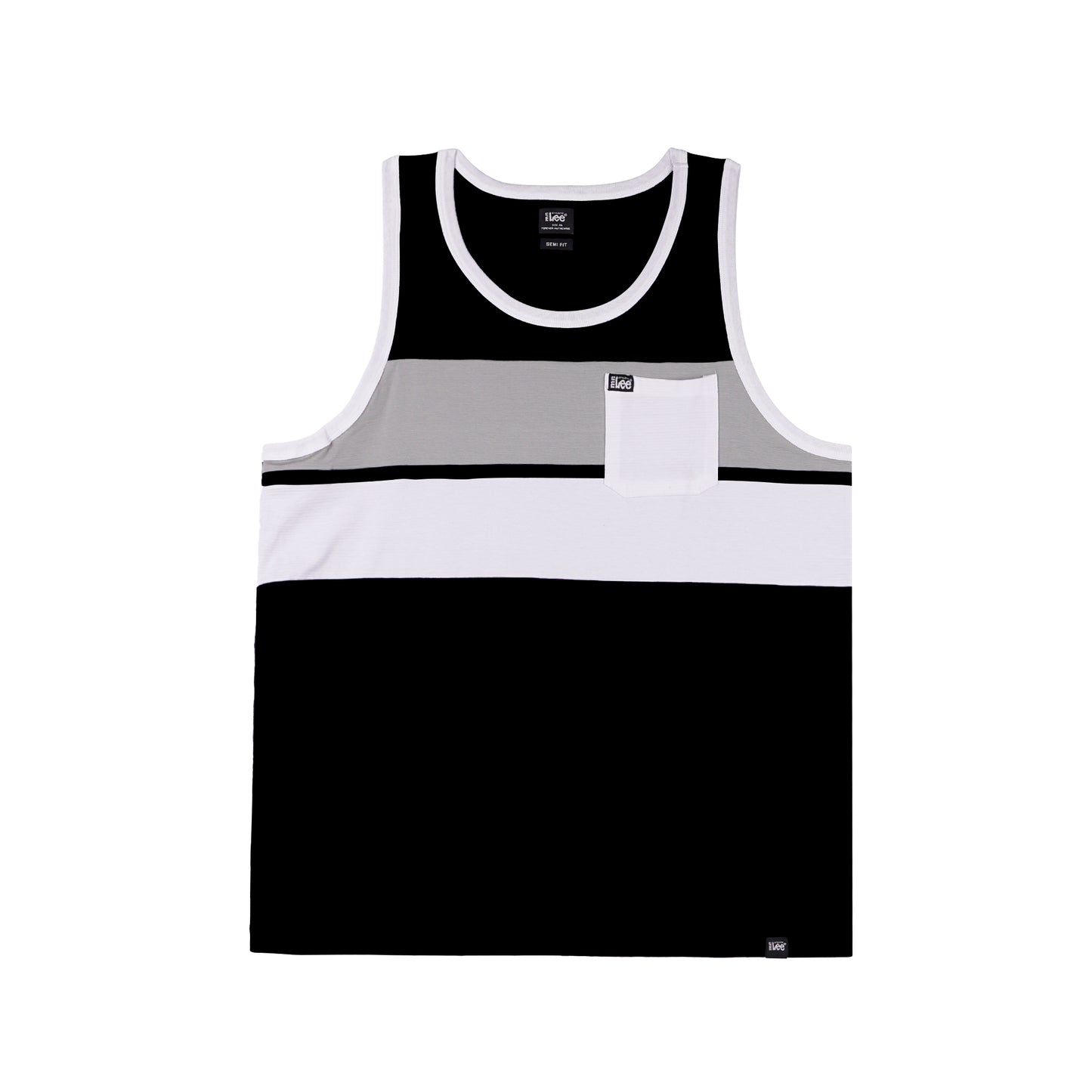 Stylistic Mr. Lee Men's Basic Tank Top Semi body Fit 120805 (Black)