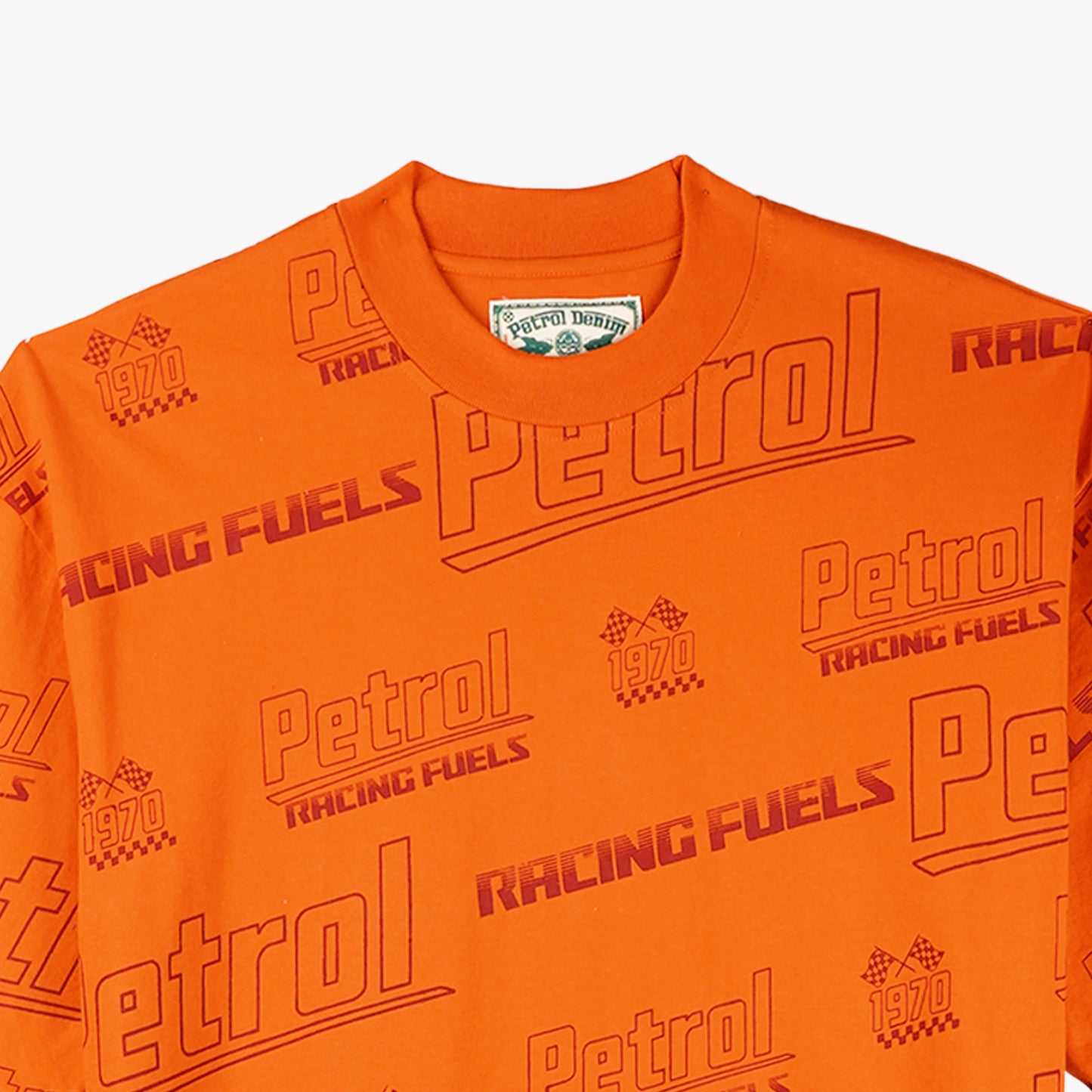 Petrol Men's Basic Tees Oversized Fitting CVC Jersey Fabric 154549 (Pot Orange)