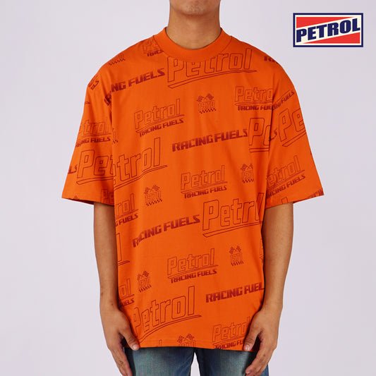 Petrol Men's Basic Tees Oversized Fitting CVC Jersey Fabric 154549 (Pot Orange)