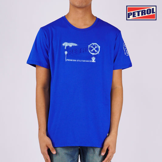 Petrol Men's Basic Tees Slim Fitting Cotton Jersey Fabric 148415 (True Blue)