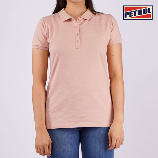 Petrol Ladies Basic Collared Regular Fitting Missed Lycra 116077 (Dusty Pink)