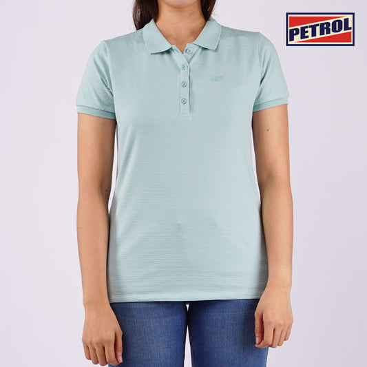 Petrol Ladies Basic Collared Regular Fitting Missed Lycra 116077 (Sea Foam)