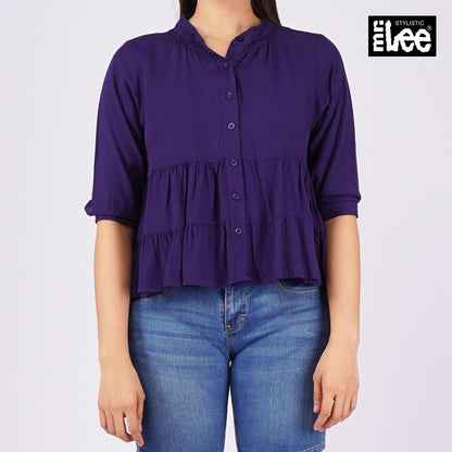 Stylistic Mr. Lee Ladies Basic Woven Shirt Relaxed Fit 153411 (Navy)