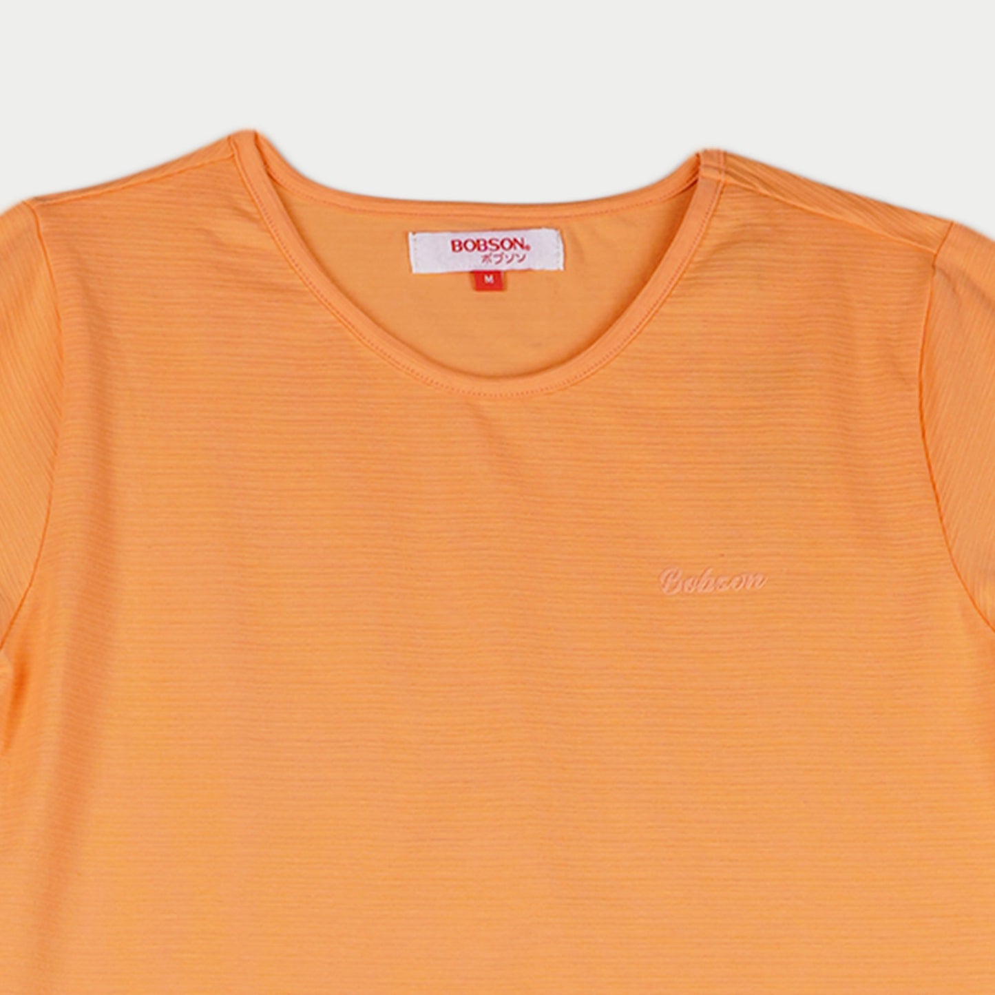 Bobson Japanese Ladies Basic Tees Crop Fit 162702 (Light Orange)