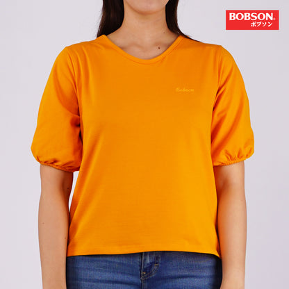 Bobson Japanese Ladies Basic Tees Crop Fit 162702 (Yellow Gold)