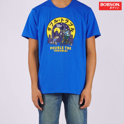 Bobson Japanese Men's X Tom and Jerry Basic Tees Slim Fit 162009-U (Princess Blue)