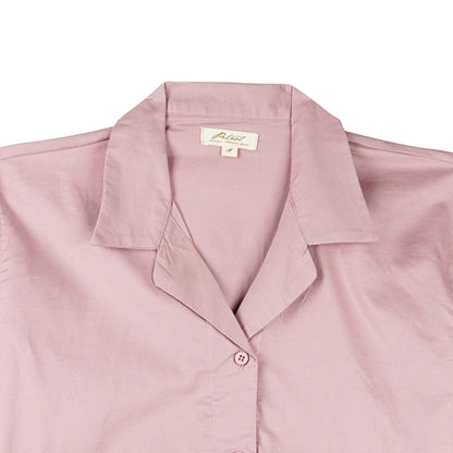 Petrol Ladies Basic Woven Regular Fitting Linen Fabric 161292 (Pink)