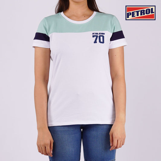 Petrol Ladies Basic Tees Regular Fitting Missed Lycra Fabric 129282 (White)