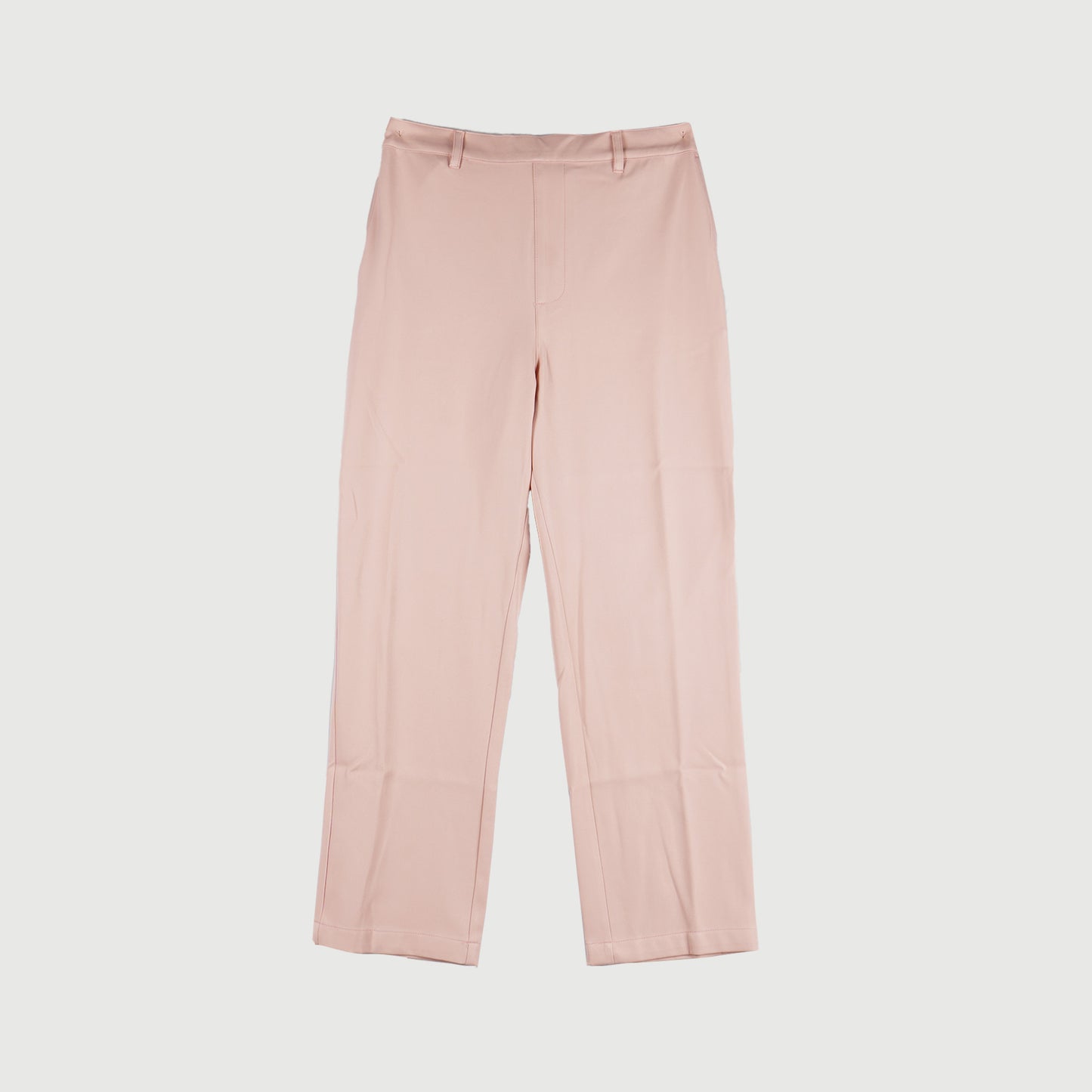 RRJ Ladies Basic Non-Denim Colored Trouser Pants Mid-Waist Rinse Wash Fabric 161166-U (Old Rose)