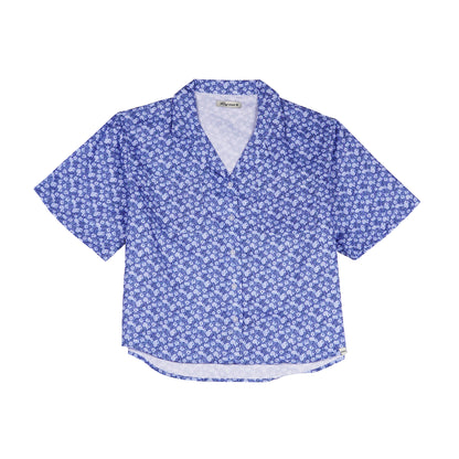 RRJ Ladies Basic Woven Shirt Boxy Fitting Rayon Fabric 145056 (Blue)